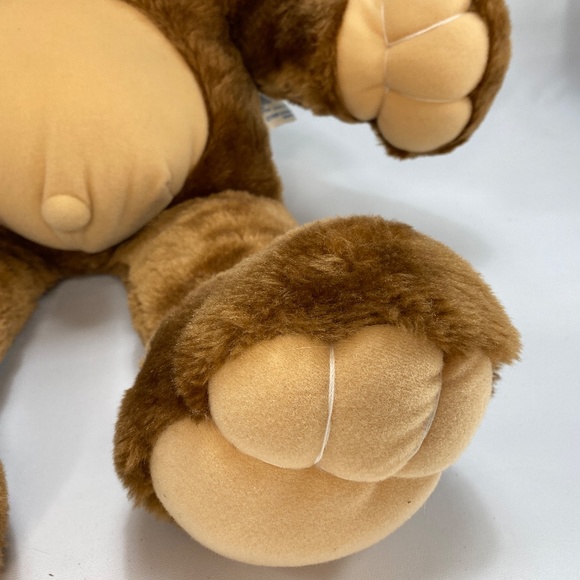 Vtg '86 Country Folk Plush Bear Brown Freckles Belly Button 25" Animal Plaything - Picture 4 of 14